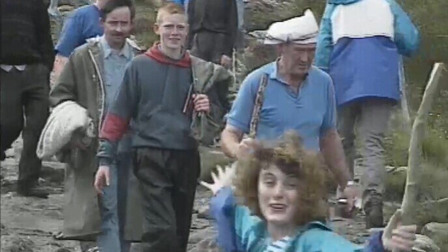 RTEArchives's tweet card. Devout pilgrims and non believers make the climb up the holy mountain of Croagh Patrick in Mayo.