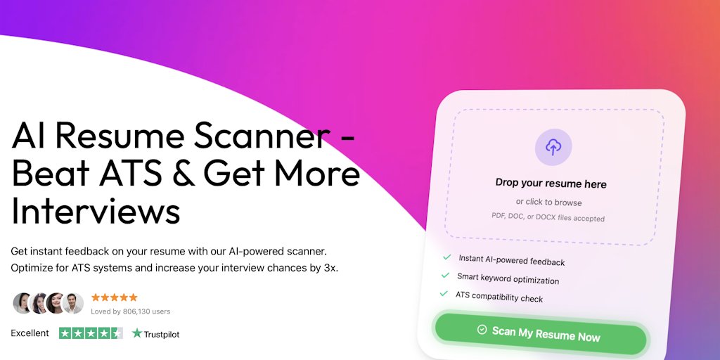 aiapplyco's tweet card. AI Resume Scanner by AIApply lets you instantly analyse your resume using advanced AI — completely free. 🧠 Get personalised feedback on what recruiters and ATS look for 🚀 Boost your chances with...