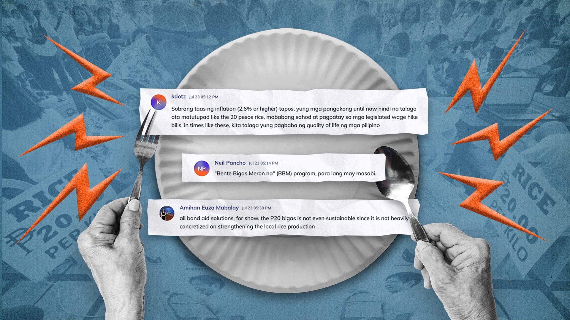 rapplerdotcom's tweet card. More is to be done for food security from an administration that claims to prioritize it. But as the nation listens to Marcos Jr. on Monday, will his words match Filipinos’ urgent needs?
