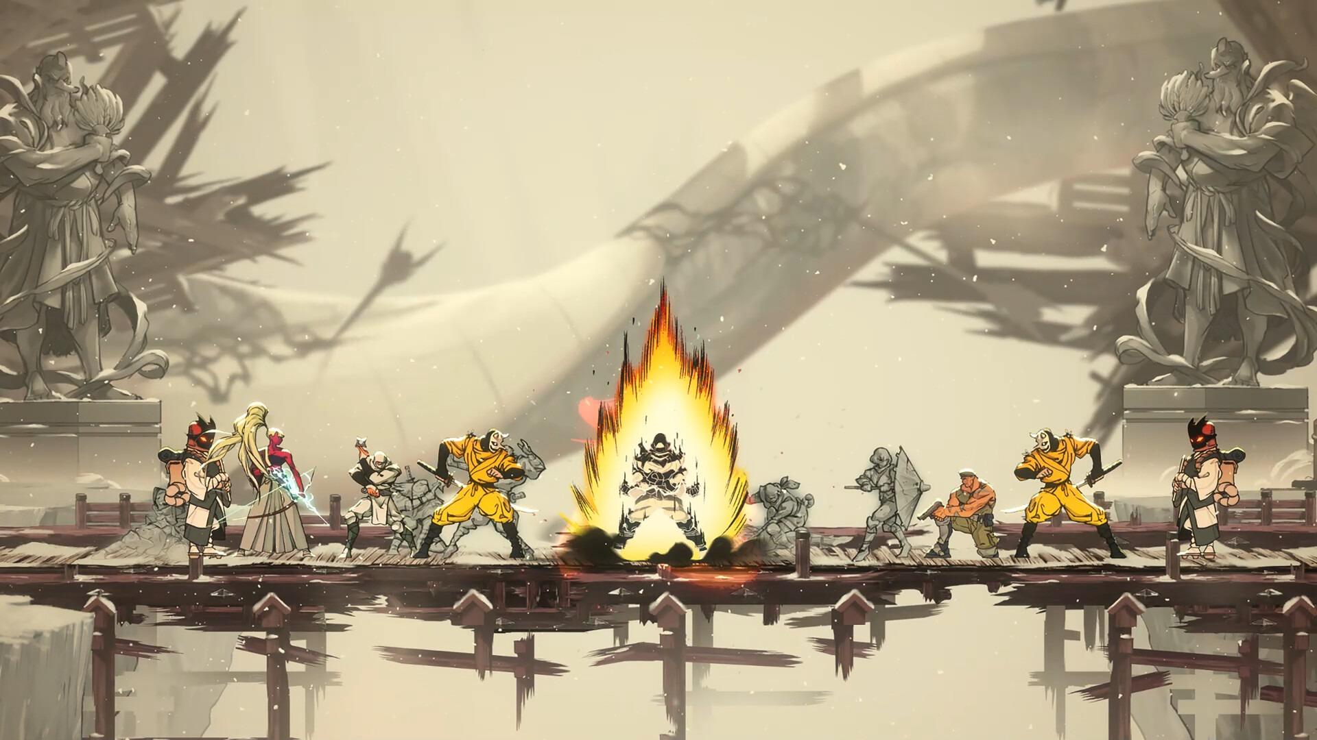 lizardcube's tweet card. Shinobi: Art of Vengeance is a gorgeous 2D sidescroller that pairs impactful combat with an art style inspired by traditional Japanese works.