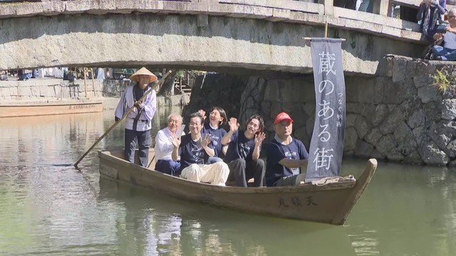 figureskate_bot's tweet card. 　岡山県倉敷市が舞台の映画「蔵のある街」が倉敷市の映画館で先行公開されました。この作品で映画初出演となるフィギュアスケーター高橋大輔さんが25日、倉敷美観地区の川舟に乗って作品をPRしました。