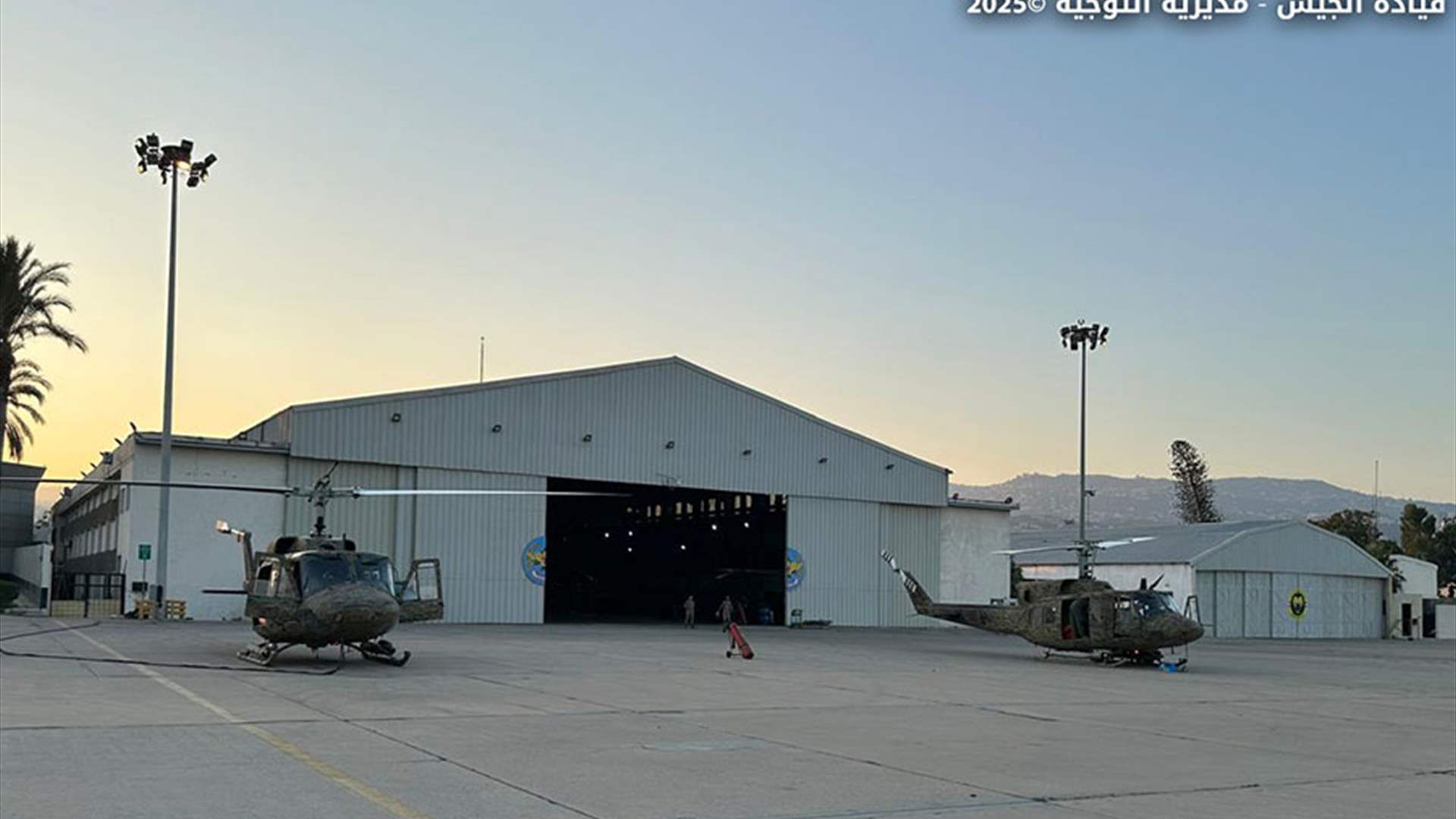 LBCI_News_EN's tweet card. Lebanese army helicopters join firefighting efforts in Cyprus