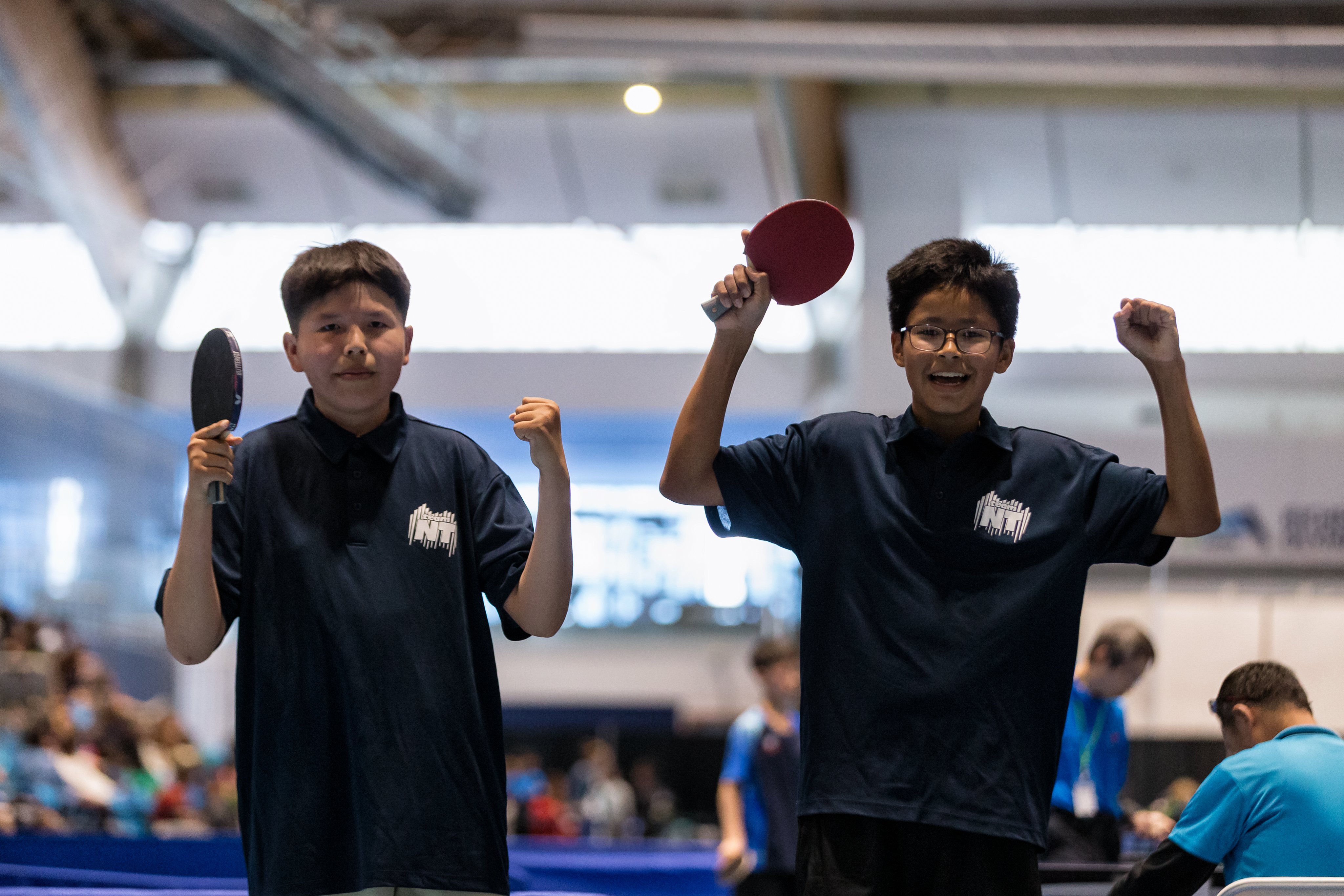 CabinRadio's tweet card. Isaiah Elleze and Kaleb Sabourin are the first NWT doubles pair to defeat a provincial team at the national championships of table tennis, team staff say.