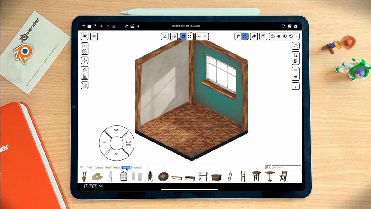 CreativeBloq's tweet card. Take your 3D art studio anywhere.