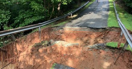 DailyProgress's tweet card. Advance Mills Village on the Albemarle-Greene county line is raising money to rebuild the collapsed Fray Road connecting the community to the outside world.