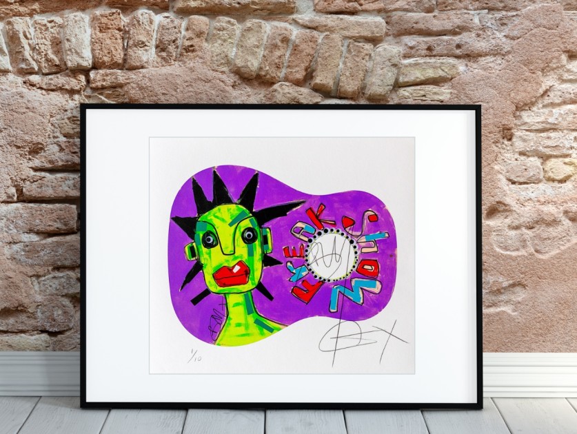 EazlUK's tweet card. Signed, Limited Edition Print by Boy George, White Hole Edition - CharityStars