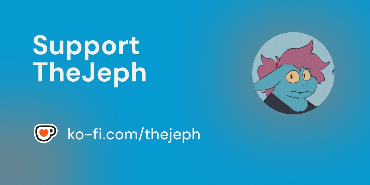 Jephhh's tweet card. Become a supporter of TheJeph today!