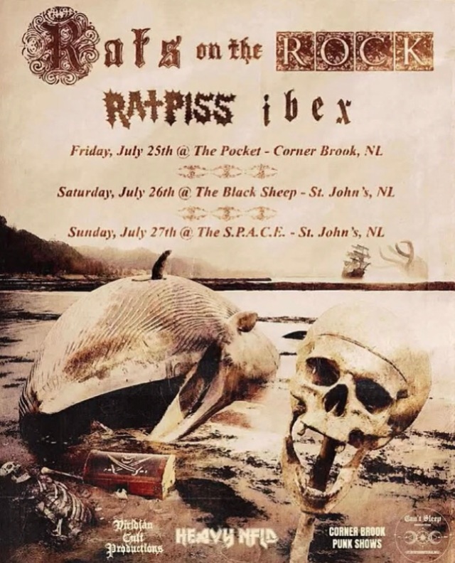 HeavyNFLD's tweet card. Montreal grindcore band Ratpiss and Moncton death metallers Ibex are gearing up for a short tour across the island of Newfoundland this month. The tour is considered part of Heavy NFLD Fest Vol. II…