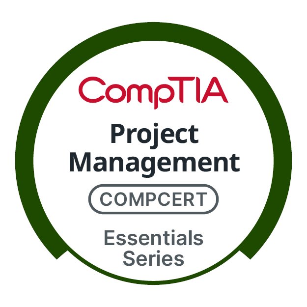 CompTIA's tweet card. Build project management skills with CompTIA Project Management Essentials, a self-paced, beginner-friendly course for professionals in any role.