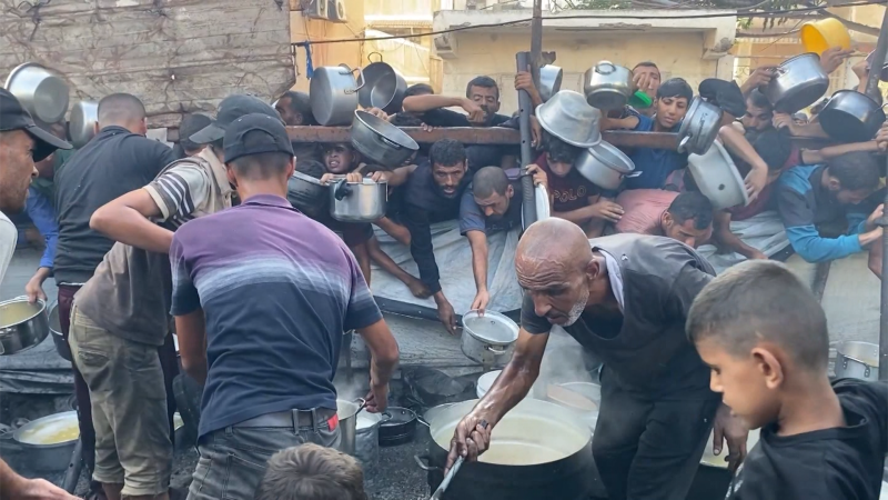 AntoniaJuhasz's tweet card. Distressing video shows the dire effects of the starvation crisis gripping Gaza. Humanitarian aid organizations blame Israeli policies for the crisis and urge Israel to end its blockade of the...