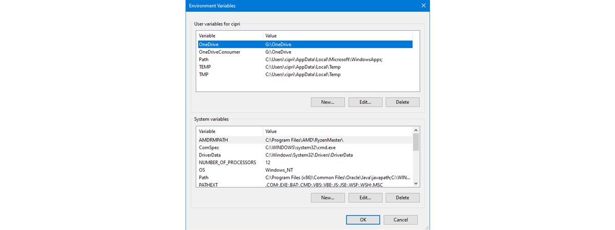 DigitalCitizenL's tweet card. What are environment variables in Windows? What are system variables and user variables? What purpose do they serve?
