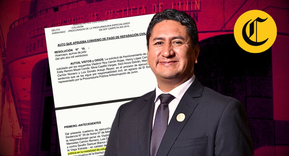 martinhidalgo's tweet card. Vladimir Cerrón | El Poder Judicial aprobó un acuerdo de pago con el prófugo líder de Perú Libre (PL) y otros, pese a que la Procuraduría Anticorrupción de Junín se opuso. Exprocurador Antonio...