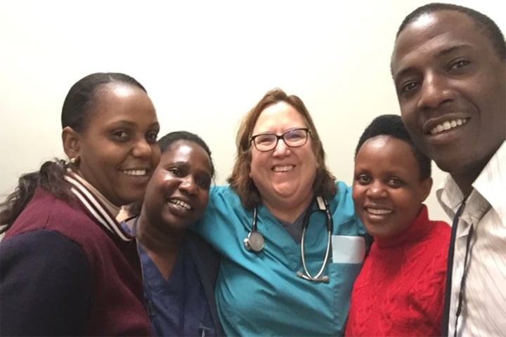 UMassChanGiving's tweet card. A gift from the Hall family, including Kimberly Hall, FNP, DNP’19, her husband Bruce Hall, and their children, will make international clinical nursing experiences more accessible to students at the...