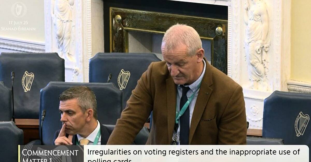 jerosullivanRK's tweet card. The Seanad has heard that a man who admitted to voting using someone else’s polling card, is an employee of the Healy-Rae Plant Hire company.