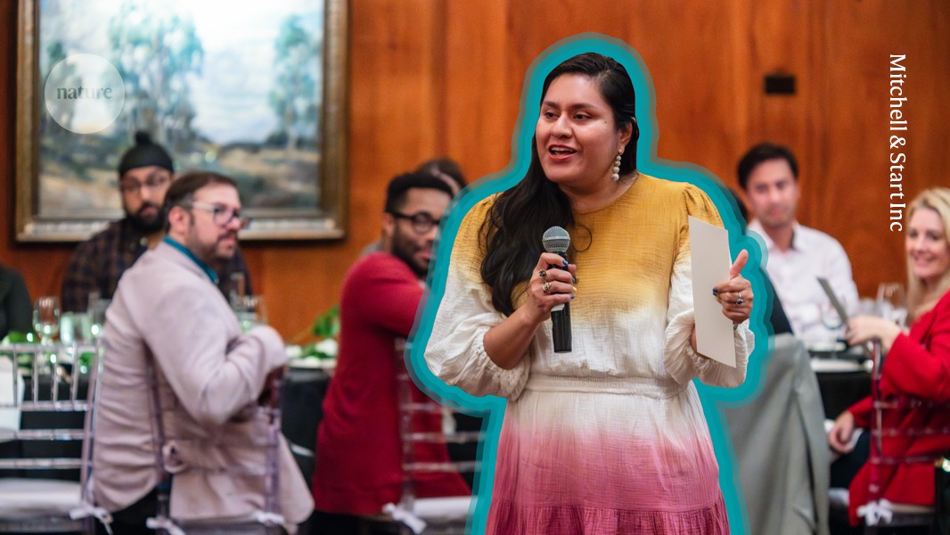 KendallSciWrite's tweet card. Nature - After leaving academia, chemist Daisy Rosas Vargas starting leading outreach to encourage Latina people in pursuit of science careers.
