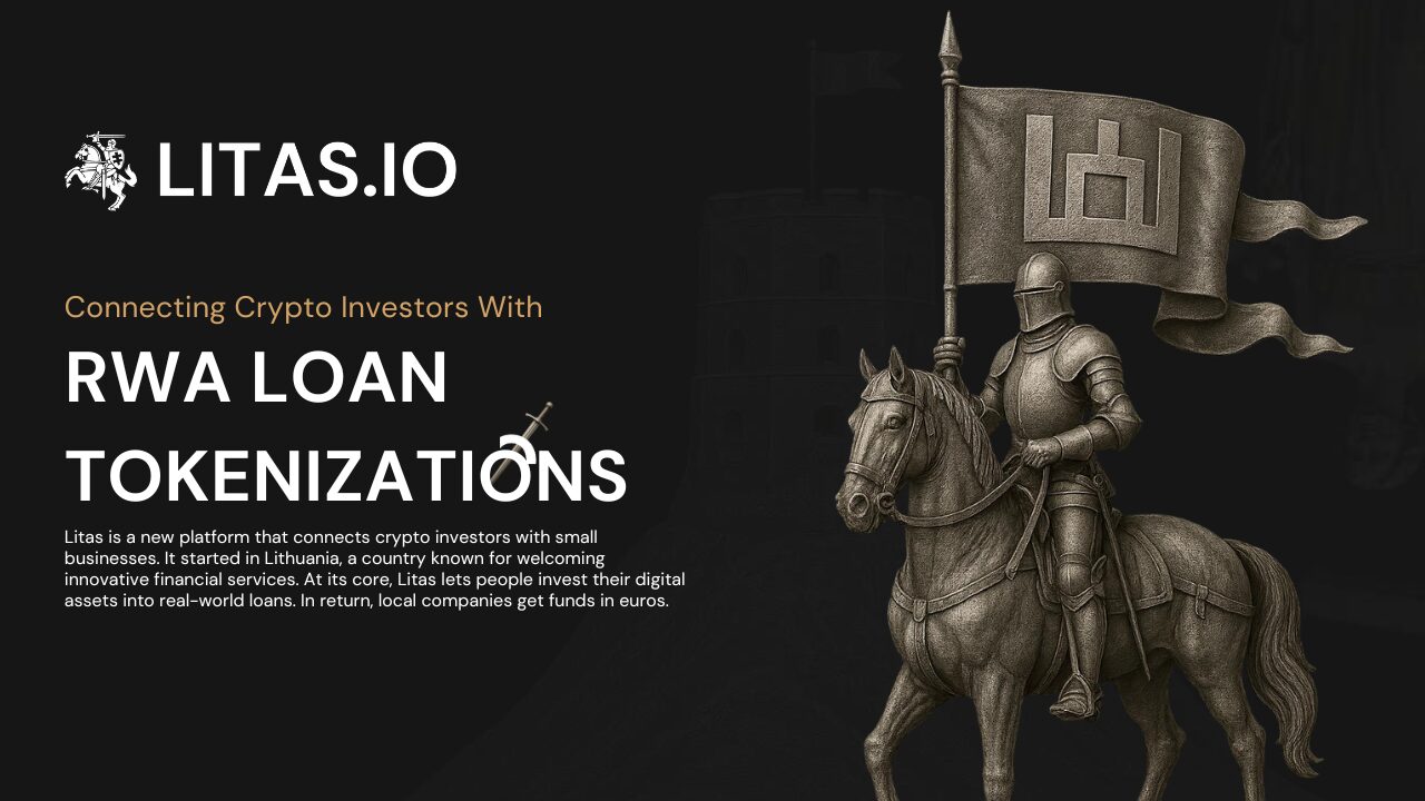 Just_Nick2's tweet card. Connecting Crypto Investors With RWA Loan Tokenizations. Litas lets people invest their digital assets into real-economy SME loans.