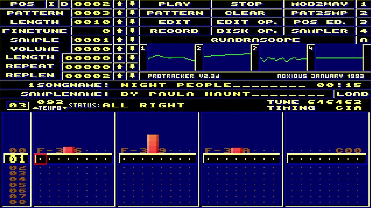 TheOasisBBS's tweet card. Amiga ProTracker beats shine in “Night People,” a chill late‑nite lofi jam by Paula Haunt that revives classic MOD sound.