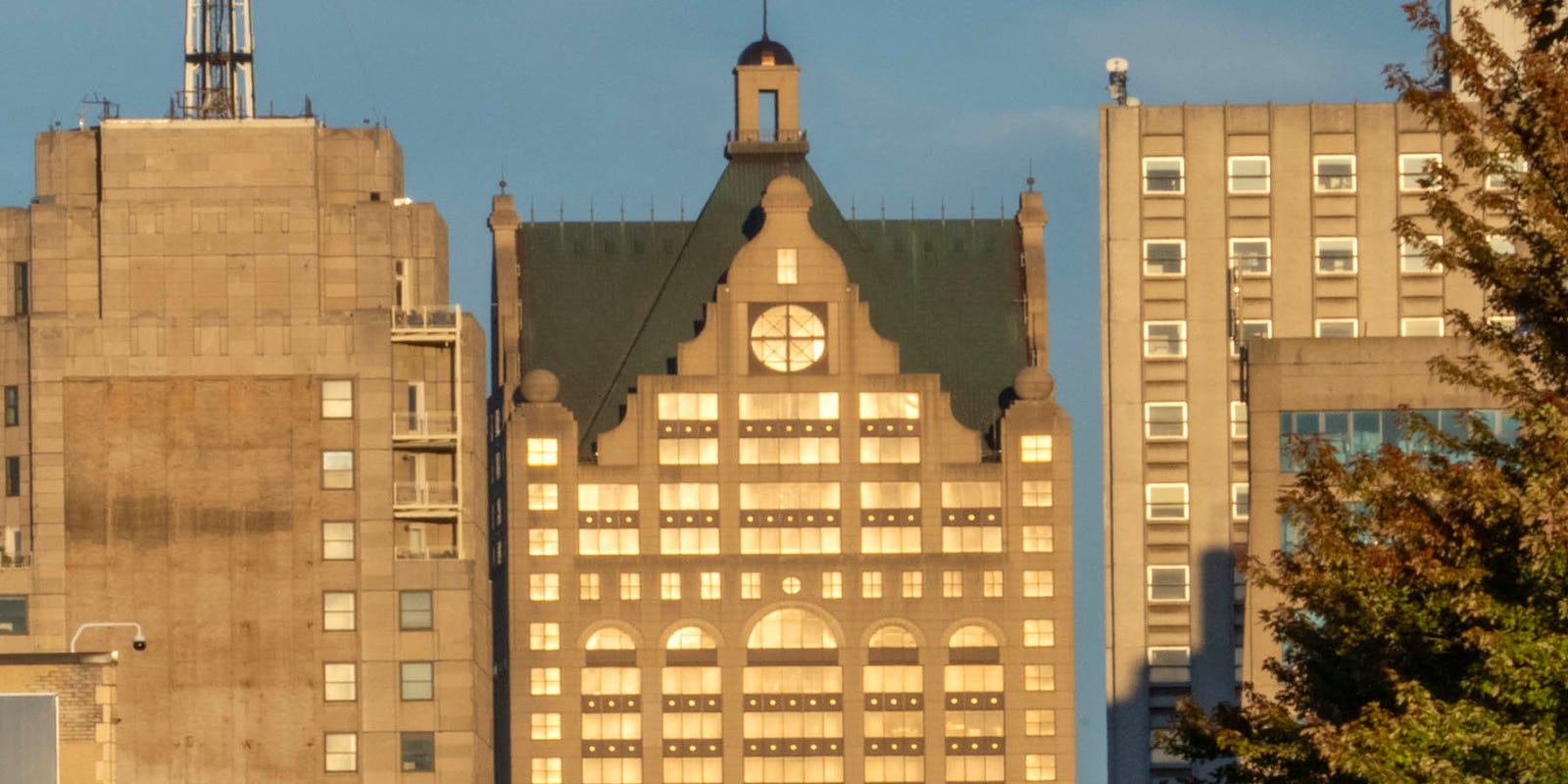 MilwaukeeDCD's tweet card. The underused 100 East office tower's redevelopment would create 373 apartments. That includes 75 units set aside at lower rents.