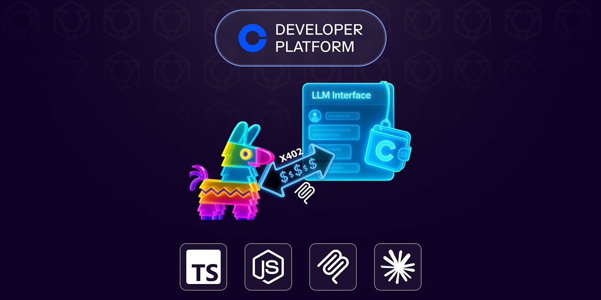 heimlabs's tweet card. Hands-on guide to autonomous, on-chain payments using Coinbase CDP and Pinata