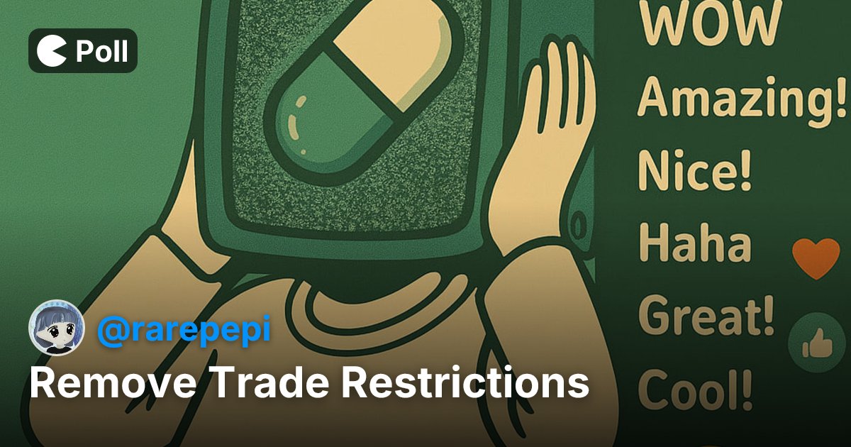 hyperstitionHQ's tweet card. Remove Trade Restrictions