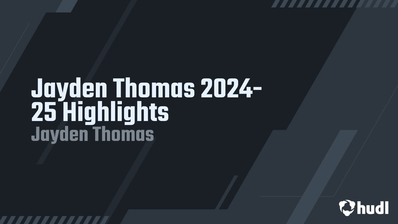 jaydenthomas26's tweet card. Jayden Thomas 2024-25 Highlights