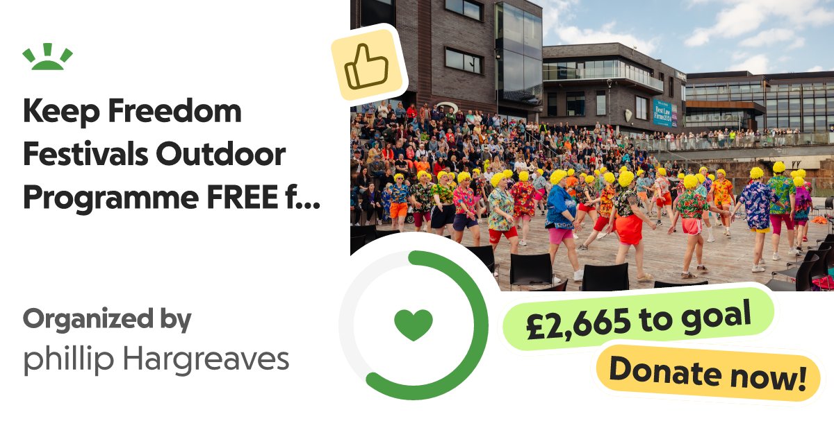 FreedomFestHull's tweet card. In a bold effort to support Hull’s flagship arts event, Freed… phillip Hargreaves needs your support for Keep Freedom Festivals Outdoor Programme FREE for All!