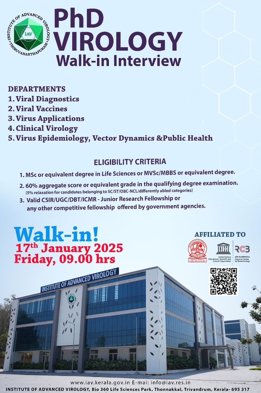 jitheshkottur's tweet card. Institute of Advanced Virology posted images on LinkedIn