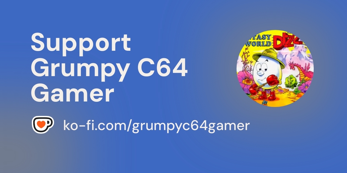 GrumpyC64's tweet card. Become a supporter of Grumpy C64 Gamer today!
