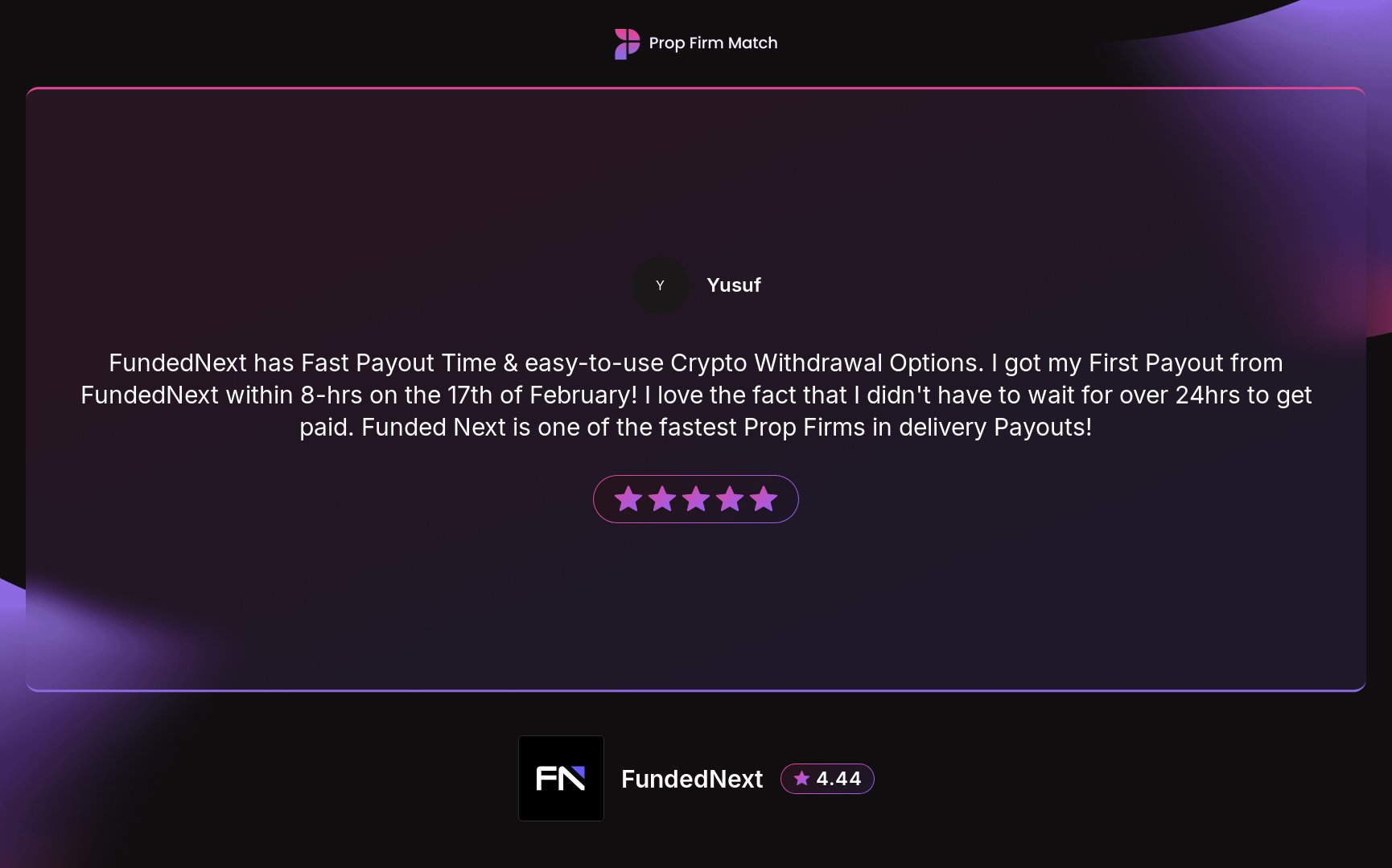 Traders_MEME's tweet card. Check out my review for FundedNext on PropFirmMatch.com
