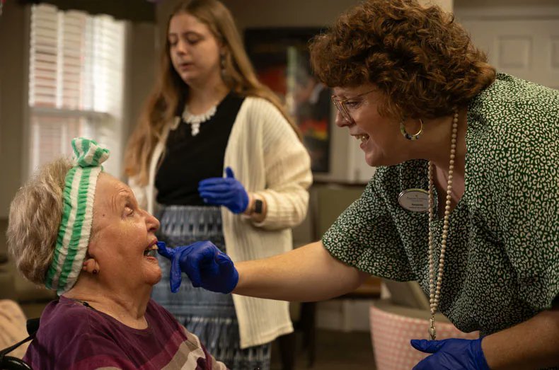JohnsonCntyPost's tweet card. Older ladies at Pegasus Landing in Overland Park indulged in a special day of glam, self-care and portraits to showcase their radiance.