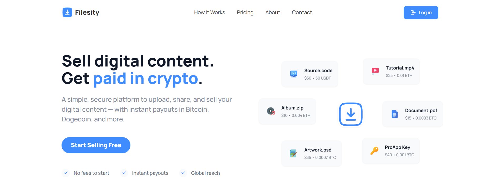 BetaList's tweet card. Sell your digital files and get paid instantly in crypto