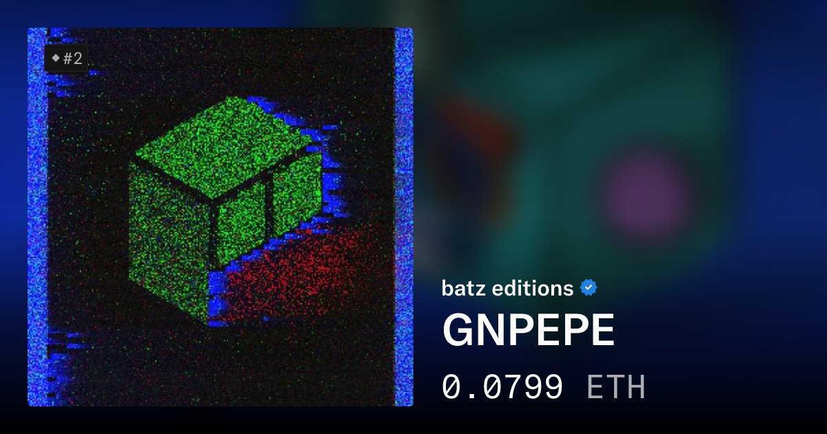batzbot's tweet card. GNPEPE - batz editions | OpenSea