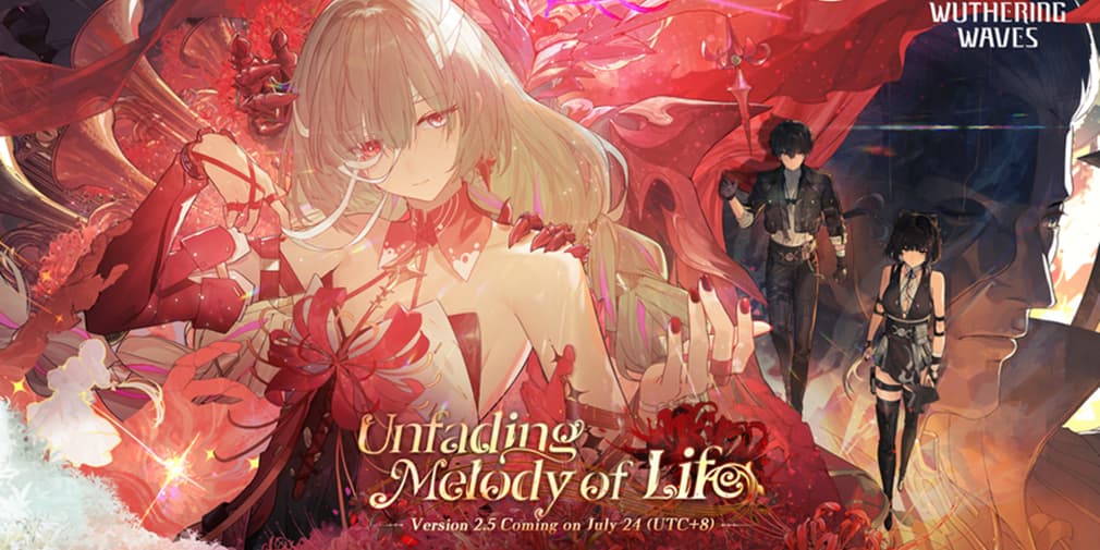PocketGamer's tweet card. Wuthering Waves kicks off version 2.5 with its new Unfading Melody of Life now available on all platforms, with a new resonator, locations and other content.