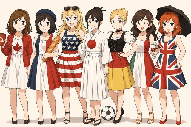 all_nations2's tweet card. スレッド「ChatGPTにG7各国をアニメ少女にしてもらったがどう思う？」より。引用：Reddit