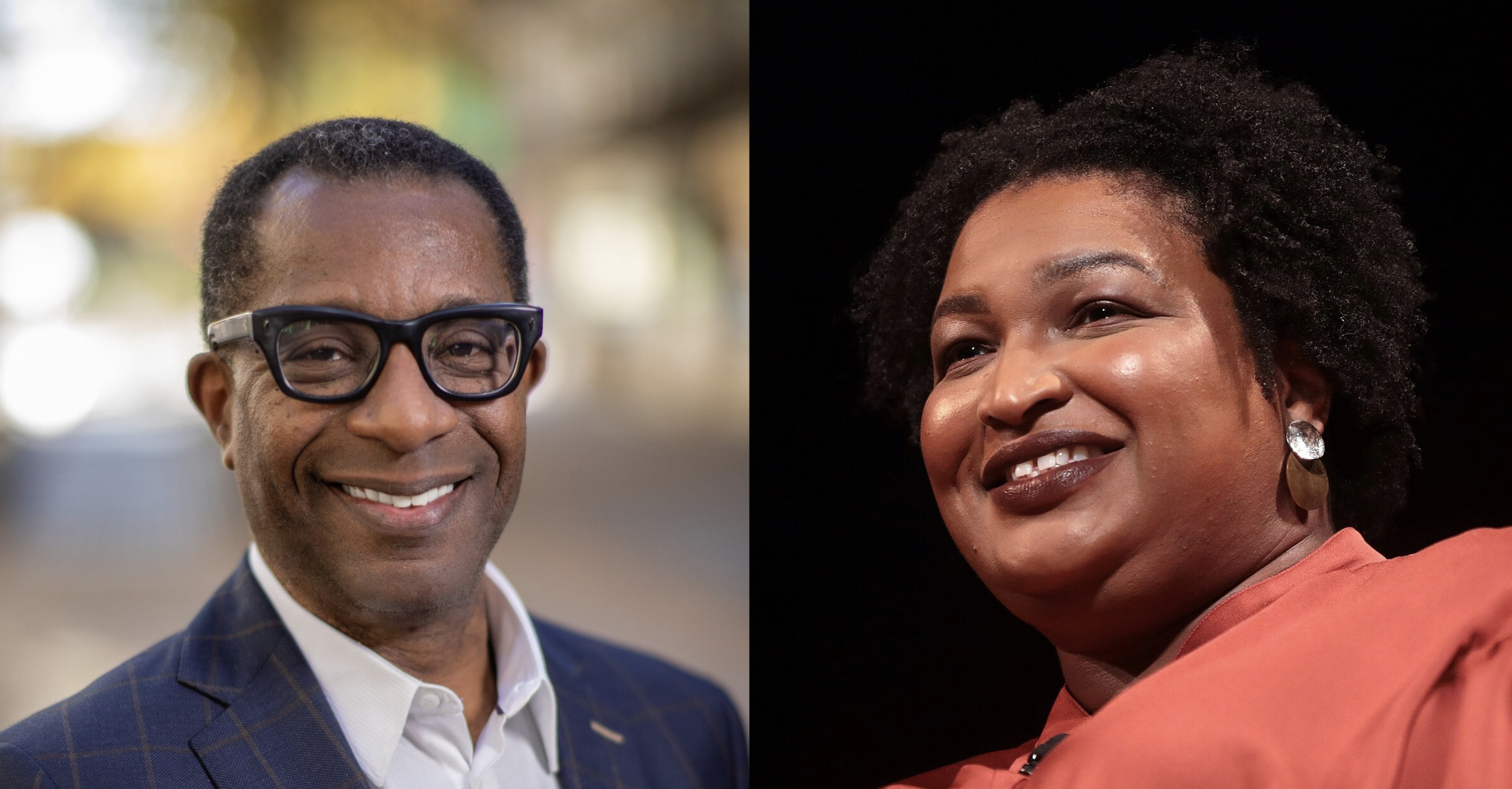 ArkTimes's tweet card. Arkansas native Walter Pryor and former Georgia state Rep. Stacey Abrams will discuss Pryor’s new book, “This Leaves Me Okay: Race, Legacy, and Letters From My Grandmother.”