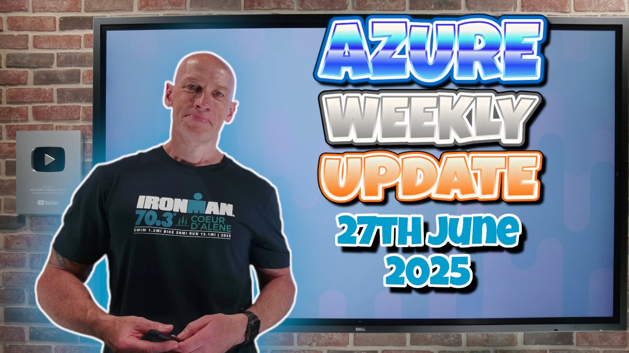 NTFAQGuy's tweet card. Really quick update. New videos Azure Update - 27th June 2025 Announcements Summary Azure Advisor VM right-sizing update (00:25) - New SKU inclusions for the right sizing FXv2 VMs (01:10) - New v2...