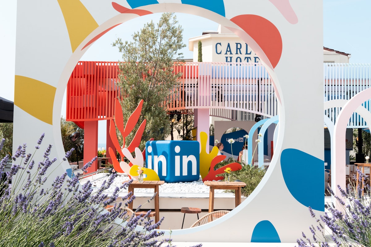 BizBash's tweet card. LinkedIn, Spotify, Canva, Pinterest, Meta, and dozens of other top brands showed up in a big way at the world’s most creative week. Take a look inside their splashy activations.