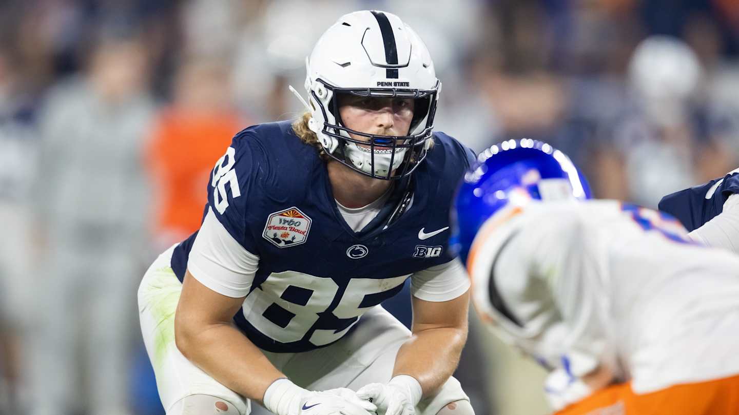 chase_fisher4's tweet card. Penn State turned tight end Tyler Warren into a star in 2024. Who could follow him this season?