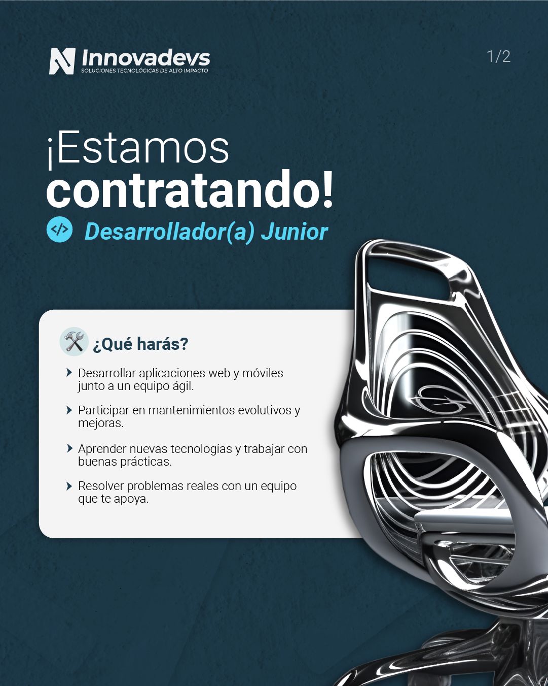 bunny_hoooop's tweet card. 🚀 ¡Estamos contratando! – Desarrollador(a) Junior en Quito, Ecuador 🇪🇨 En Innovadevs estamos buscando un/a desarrollador/a junior con ganas de aprender, crecer profesionalmente y construir...