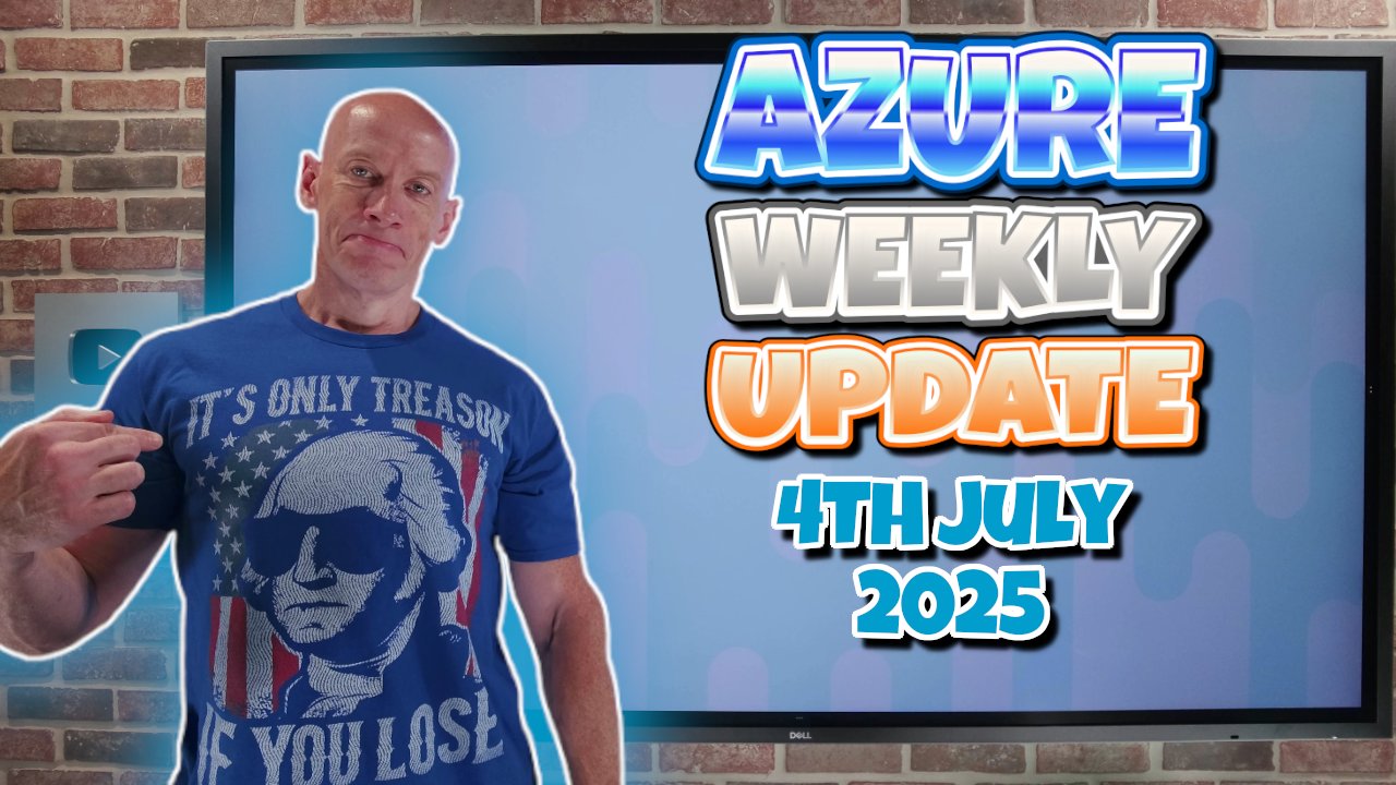 NTFAQGuy's tweet card. For all the US readers, Happy 4th of July! For everyone else, Happy Friday! New Videos Azure Update - 4th July 2025 Azure Files Performance Upgrade Announcements Summary App Service in Azure Stack...