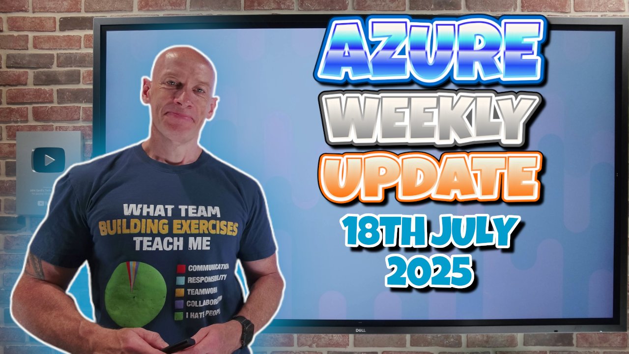 NTFAQGuy's tweet card. This week's bag of Azure joy is up! New Videos Azure Update - 18th July 2025 Artificial Intelligence (AI) and Machine Learning (ML) for Everyone! Microsoft Security Copilot Entra Update and Conditi...
