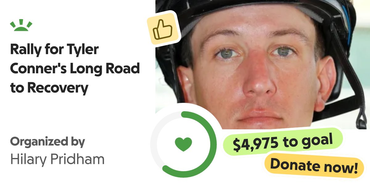 mjsharp75_joe's tweet card. After a horrific spill on the turf on Thursday at Colonial Downs, where … Hilary Pridham needs your support for Rally for Tyler Conner's Long Road to Recovery