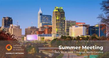 LutheranSvcs's tweet card. Get ready for a fun and informative summer meeting with the Lutheran Services in America Disability Network!