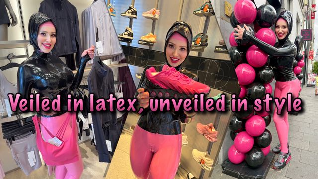 MFetilicious's tweet card. Wrapped in two layers of latex and hijab I wandered through the sun-kissed streets of Antwerp. Shopping for sportswear, yet turning every head along the way.This stunning creation by Sebastian...