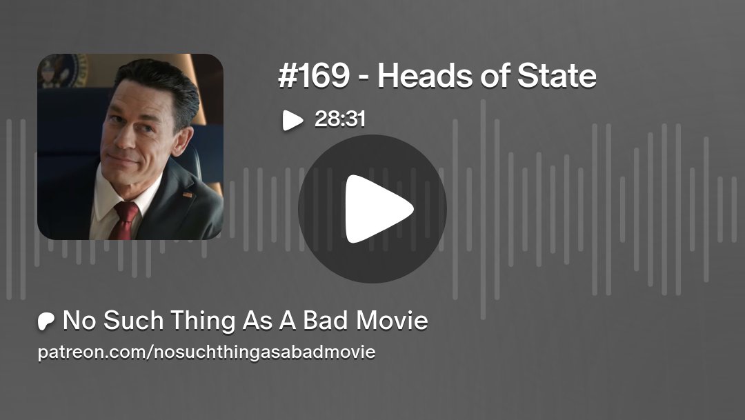 NoSuchThingPod's tweet card. Get more from No Such Thing As A Bad Movie on Patreon