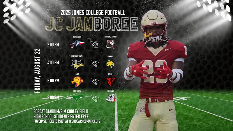 JC_Bobcats's tweet card. ELLISVILLE – Four Jones County high school football teams will converge at Bobcat Stadium/Sim Cooley Field on Friday, August 22 for the inaugural JC Jamboree.