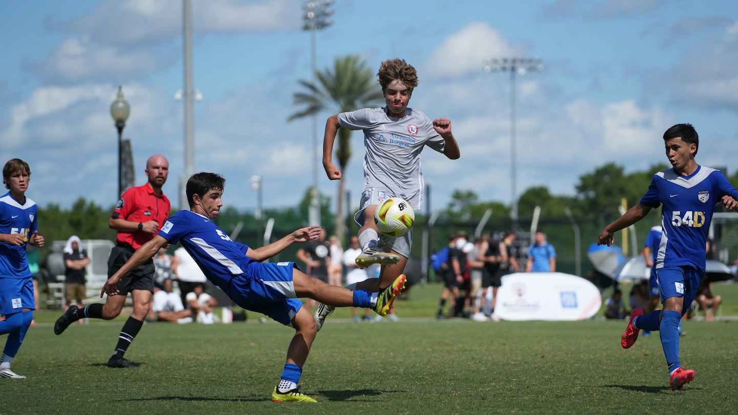 TheSoccerWire's tweet card. Group stage recap from USYS Nationals.