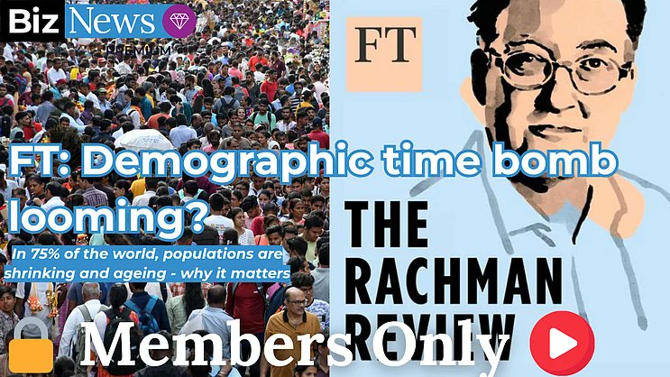 BizNewsCOM's tweet card. In this gripping Rachman Review episode, FT's Gideon Rachman speaks to leading demographer Nicholas Eberstadt about a quietly unfolding global crisis: shrinking
