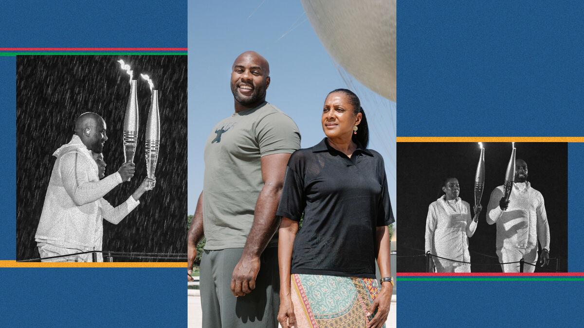LEFEVRESANDRINE's tweet card. Ils resteront à tout jamais les premiers visages de ces Jeux olympiques. Marie-José Pérec et Teddy Riner sont revenus, à l’initiative du Par