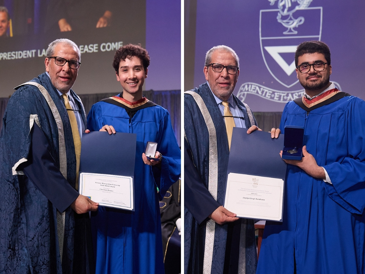 TorontoMetSci's tweet card. Top honours awarded to biomedical sciences grads this spring